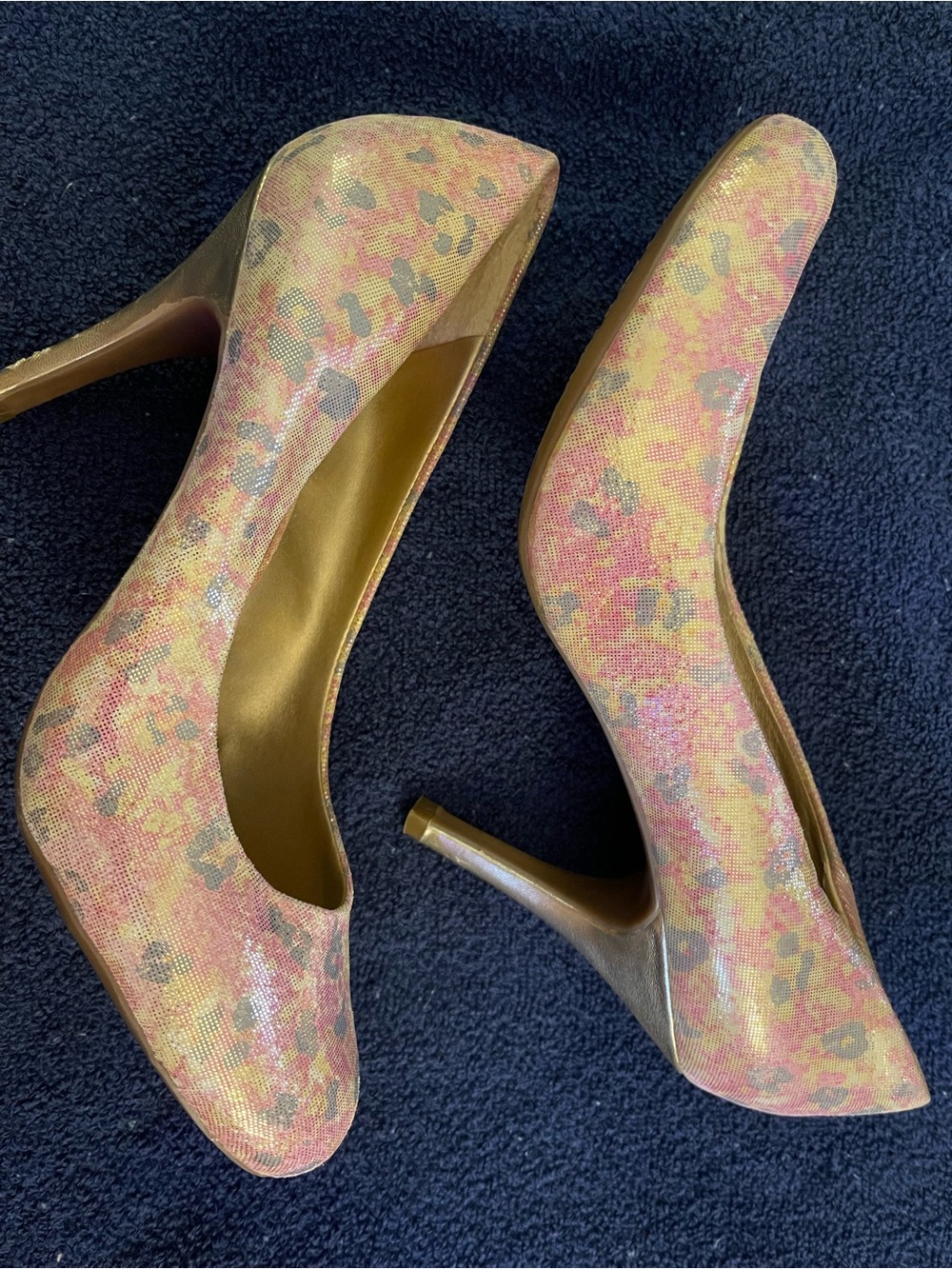 Jessica Simpson Pink Multi Floral High Heel Pumps